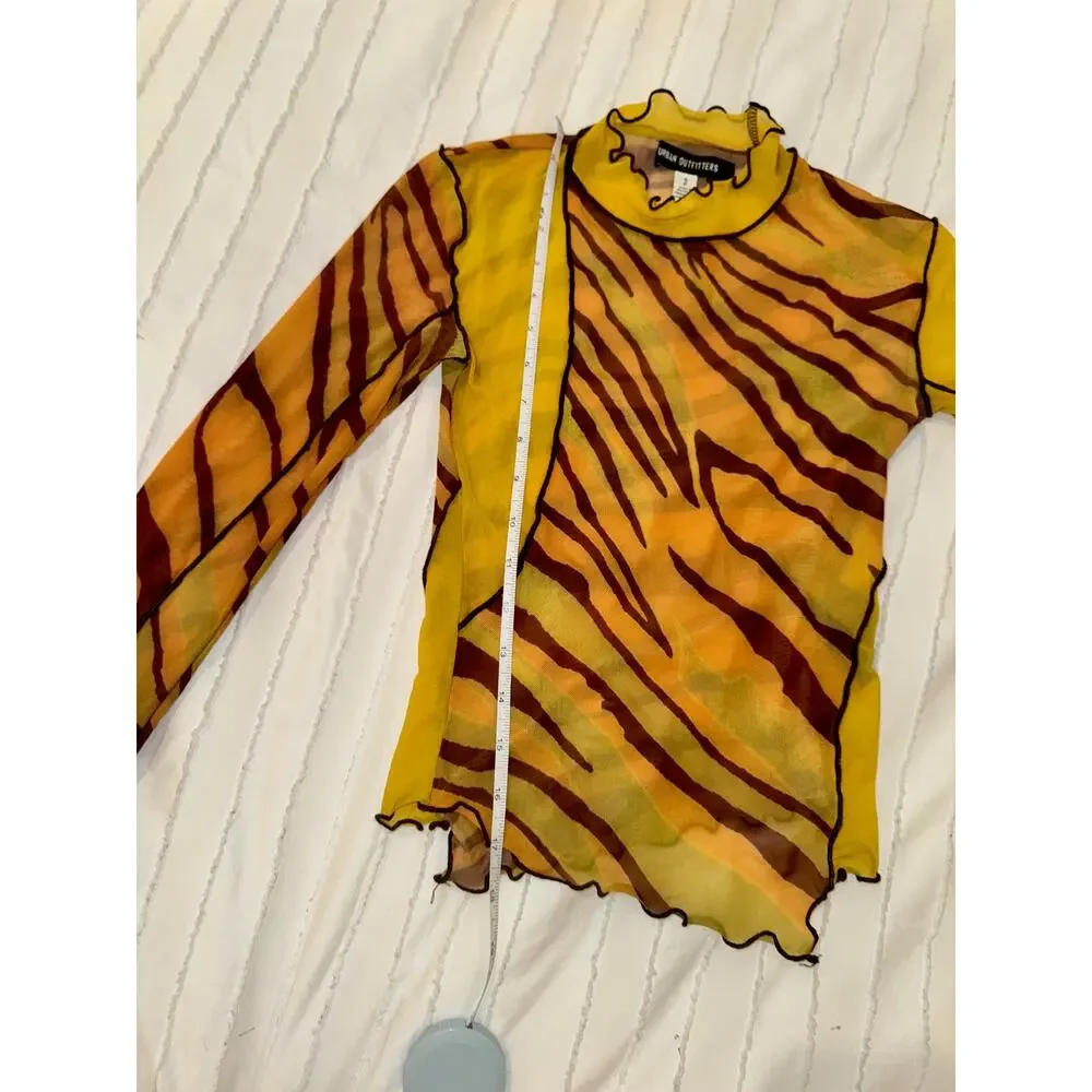 Urban Outfitters Y2K Sheer Mesh Top Women's Small Festival Indie Sleaze Rave EDC - Picture 4 of 16